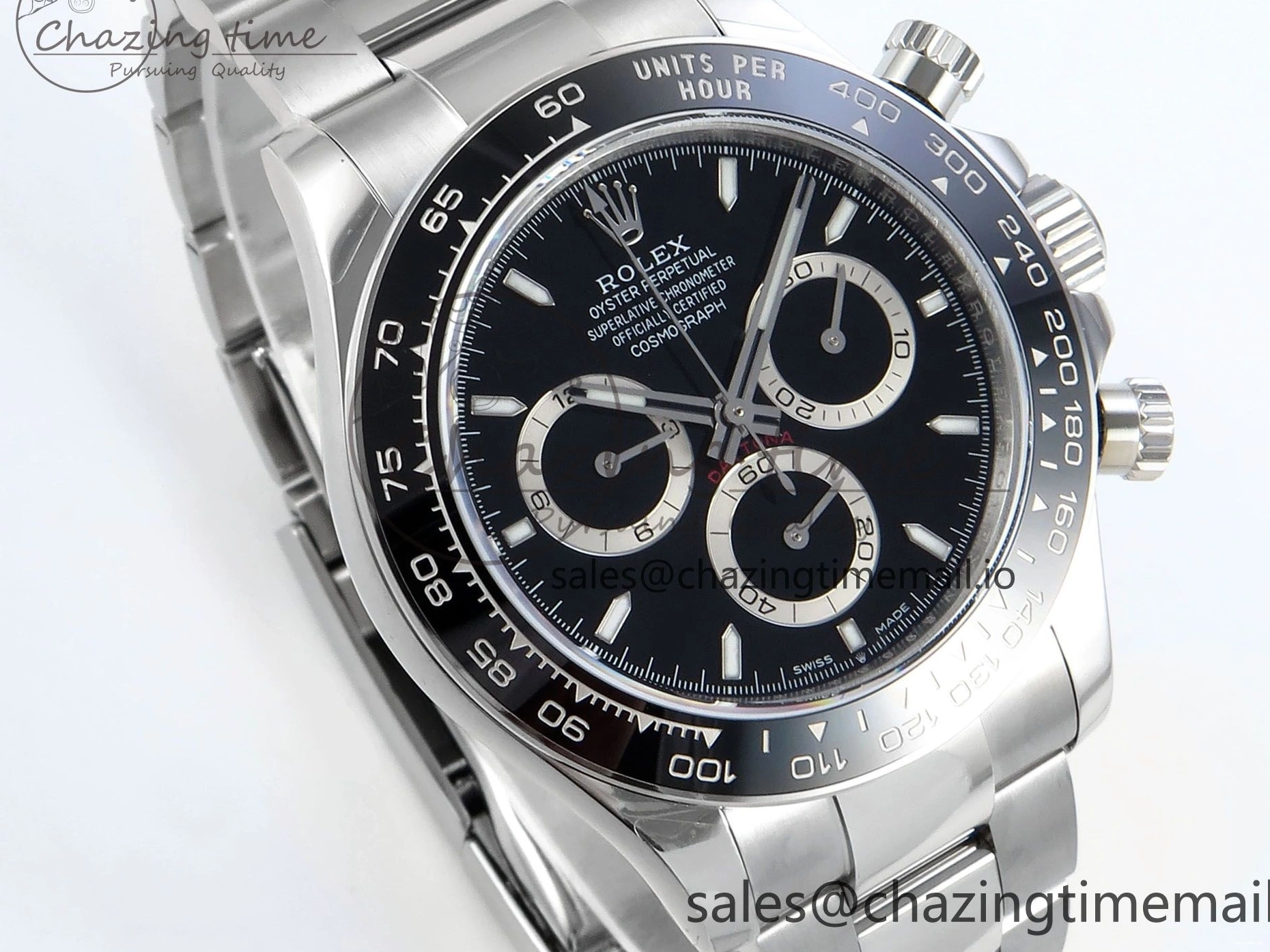 SH4131 QF on Black Edition Strap 126500 SS Daytona Bracelet 1:1 Best V5 Dial 0302